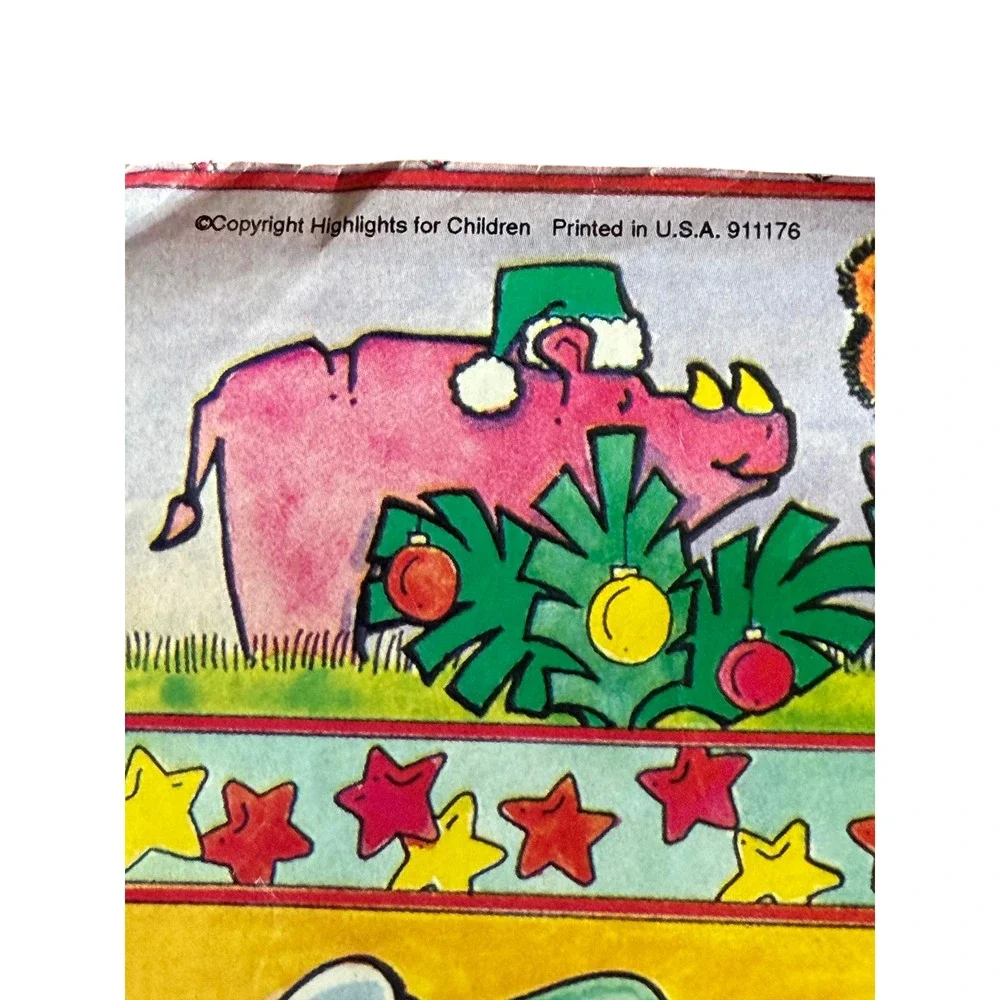 Vintage Highlights for Children Christmas Gift Wrap & American‎ Greetings Stars